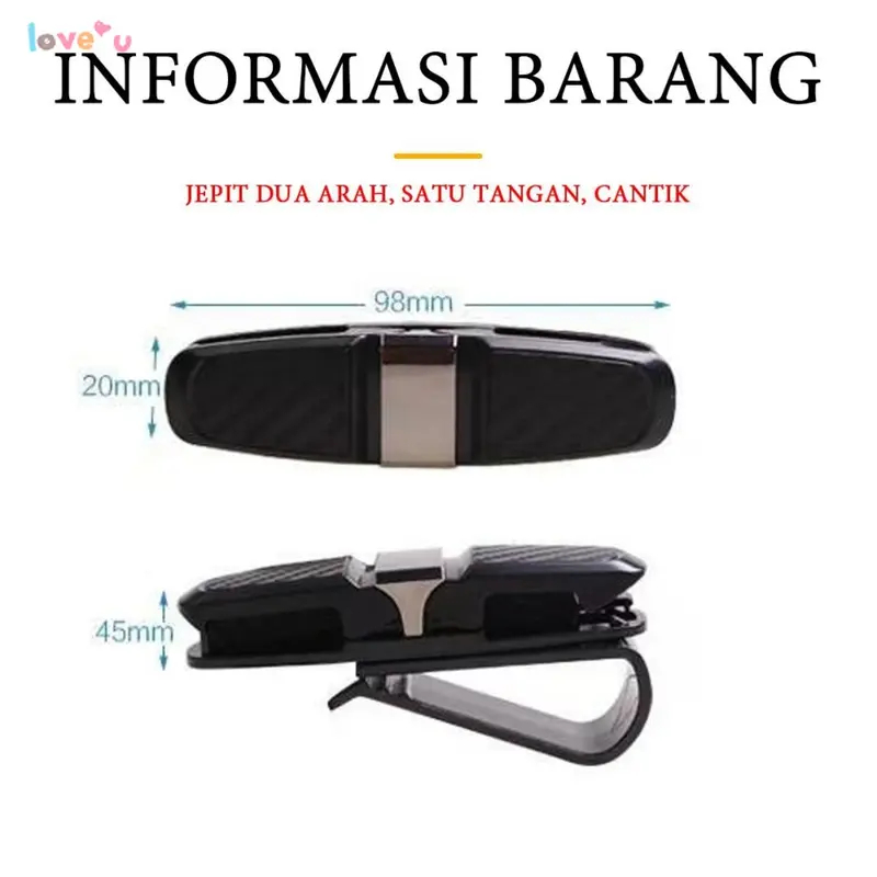 Klip Kacamata Mobil - Klip Kacamata Canggih, Perlengkapan Interior Mobil, Pelindung Matahari Mobil [Merek]. Melindungi kacamata dan memberikan kenyamanan saat mengemudi. 2