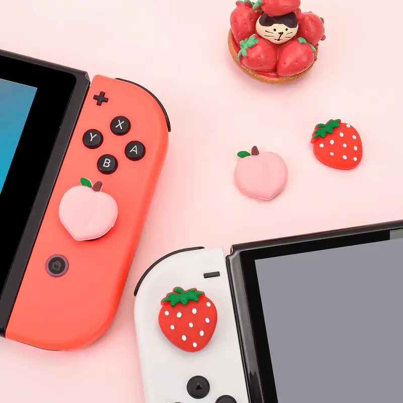 Cute Cartoon Kawaii Silicone Thumb Grip Caps, Joystick Covers for Switch / OLED / Switch Lite, Switch Game Accessories 2