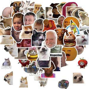 Pegatinas Decorativas con Patrones de Meme Divertidos, 50 piezas/set Autoadhesivas, Calcomanías DIY para Botella de Agua, Laptop, Funda para Celular, Scrapbooking, Creación de Diarios