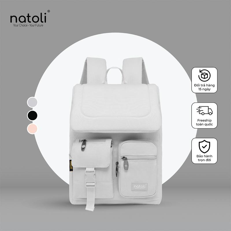 Balo laptop 15 6 inch thương hiệu NATOLI, Cặp đi học nam nhiều ngăn chống sốc chống nước tốt - Global Backpack B8