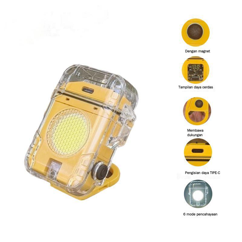 Product Introduction of <Pengiriman Lokal>Tongkol Membawa Rantai Kunci Cahaya Darurat Lampu Portabel Rechargeable Senter LED 24