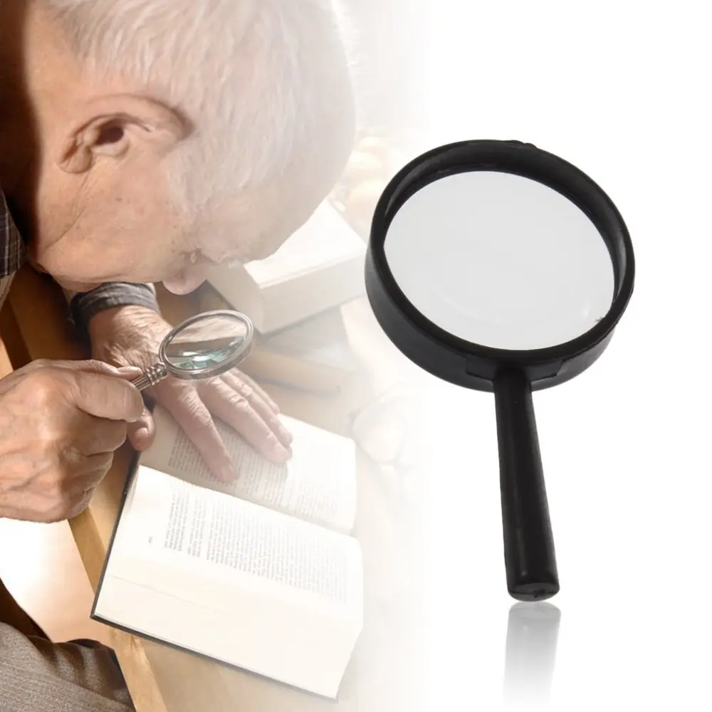 Transparent Mini Educational Exquisite Checking Maps Inspecting Jewelry Handheld Reading Glass Lens For Reading  Newspaper Magnifier Magnifying Loupe