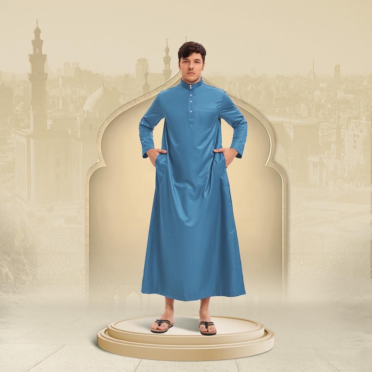 A-Jubah Muslim Pria Premium Lengan Panjang Lengan Pendek DEWASA ANAK-ANAK Jubah Slimfit Gamis Pria Busana Muslim Jubba Alfaan Jubah Alzan Hitam Putih Gamis Saudi