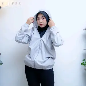 Jaket  Running jaket olahraga jaket parasut polos pria / wanita sauna suit, jogging, lari, gowes, bersepeda, jaket VIRAL Sport