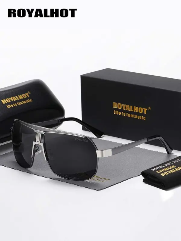 Unisex Simple Sunglasses for Everyday Use, Trendy Square Oversized Frame Sunglasses, Versatile Travel Accessories for All Season, National Day Offers 4