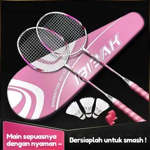 [Free Dus Packing]  RAKET BADMINTON/ RAKET BULU TANGKIS ISI 2 FREE BAG