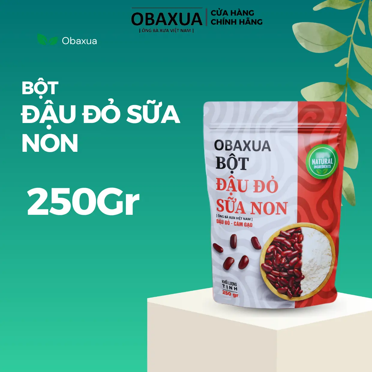 Bột ủ trắng đậu đỏ sữa non Obaxua  250Gr, 500Gr Mask Nữ