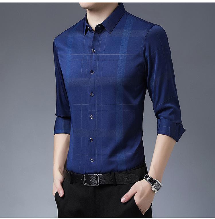 Product Introduction of Áo Sơ Mi Nam Dài Tay, Phong Cách Doanh Nhân Thường Ngày Áo Sơ Mi Kẻ Sọc, Thích Hợp Cho Mùa Xuân Và Mùa Thu, Hàng Mới Về Năm 2024 4