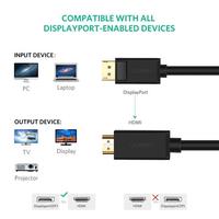 Gambar Kabel DP Male to HDMI Male UGREEN 10202 2M Black dari MARKAS KOMPUTER STORE Kota Administrasi Jakarta Barat 4 Tokopedia
