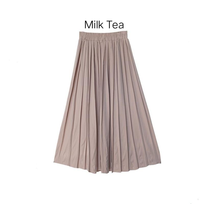 PAKET ISI 5 PCS ROK PLISKET PREMIUM JUMBO M FiT TO XXL / MAYUNG / MAXI REMPEL LIPAT PANJANG / MAKSI MUSLIM TERBARU TEBAL HYGET TERMURAH Polos Hitam Cokelat Navy Putih Navy 4