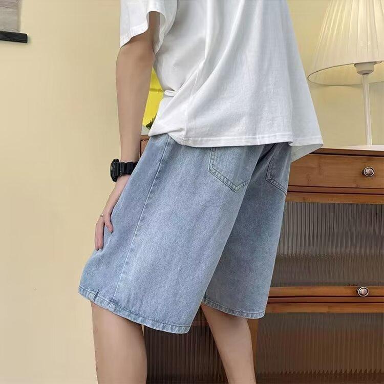Men's washed denim shorts🔥| Summer thin & breathable | American streetwear style | loose straight cut | unisex casual shorts # trendingnow 3