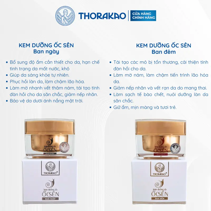 Dưỡng Da Ốc Sên Ngày Và Đêm Thorakao 30G 1