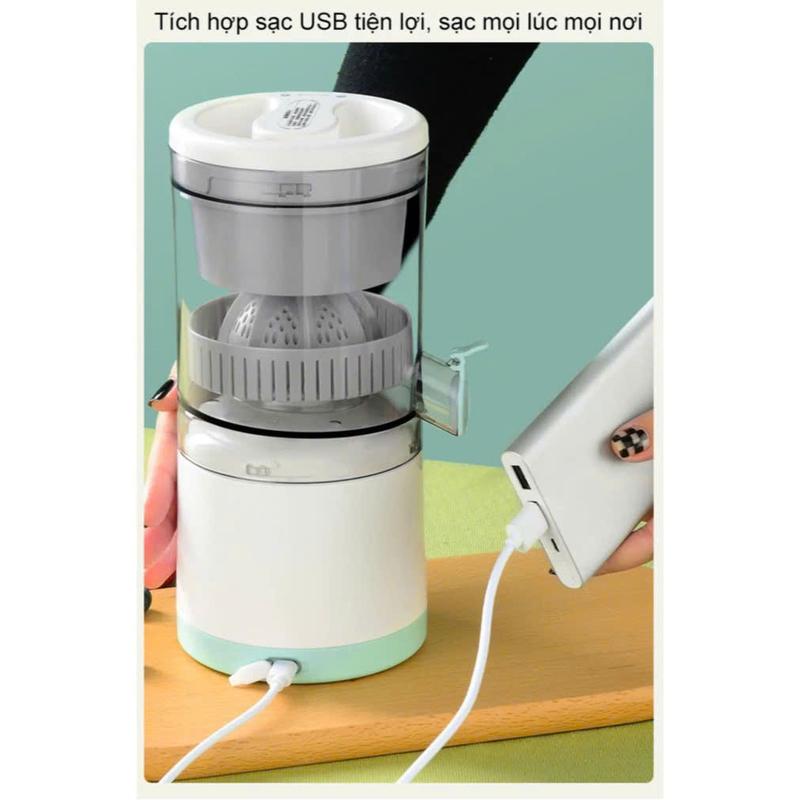 Máy Vắt Cam Đa Năng, Máy Ép Hoa Quả Tự Động Không Dây Sử Dụng Sạc USB Tiện Lợi Nhỏ Gọn Mang Đi Du Lịch cực khô xay cầm tay mới nhất hiện nay nước trái cây maysinh to mayxay may vat thong minh xịn 5