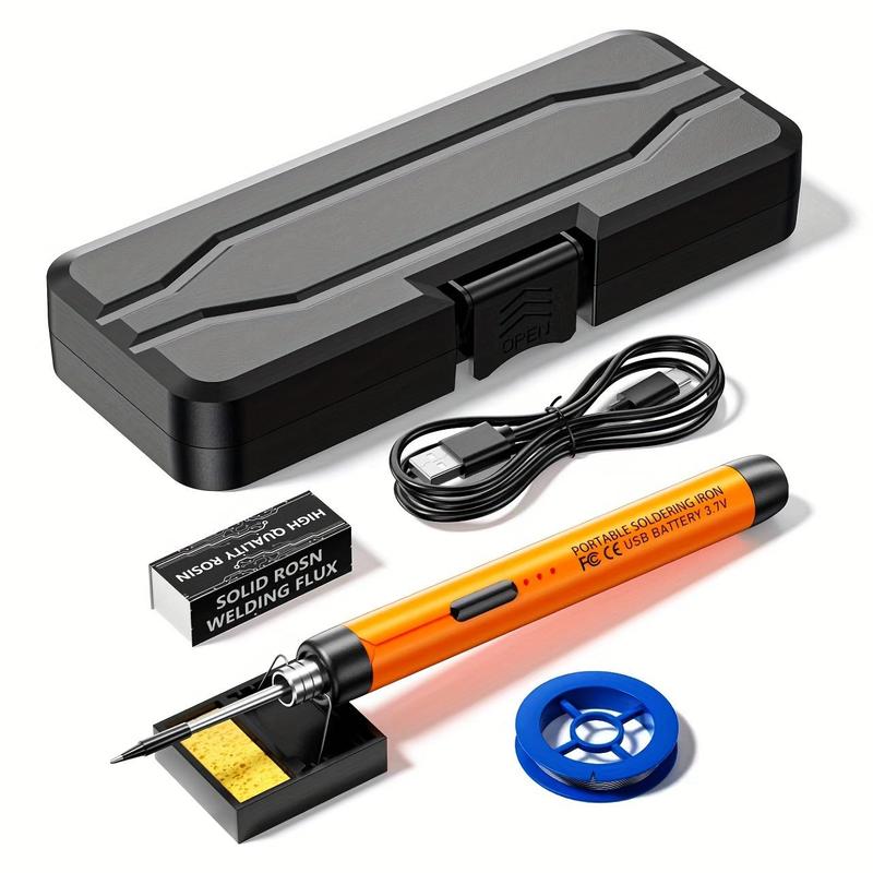 USB Soldering Iron Set, Adjustable Temperature Modern Design Soldering Iron with USB Charging Cable, Portable Soldering Equipment with Storage Box, Work Equipment for Men 2
