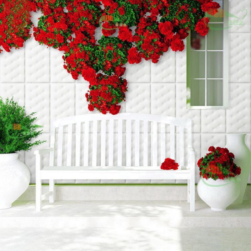 Giấy Dán Tường Xốp Chống Va Chạm Tự Dính Tự Làm 3D, Miếng Miếng Dán Tường Chống Thấm Nước, Nền Giả Da, 60 * 30 * 1.2Cm 5