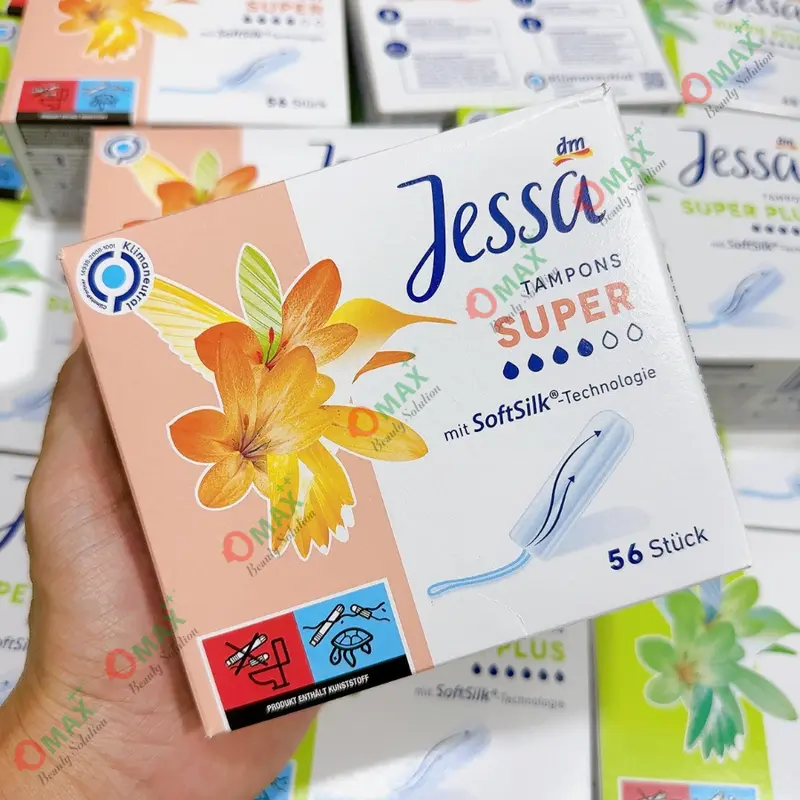 TAMPONS JESSA Đức Dạng Nút - Siêu Thấm Hút - Tiện Lợi - Nhỏ Gọn Dễ Dùng - Hàng Nhập Khẩu - Đủ Các Giọt ( Tampon ) Nữ Women 4