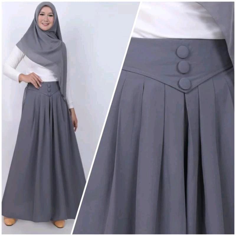 Azizah Kulot Celana Rok Jumbo Bahan Wolfis Premium 2