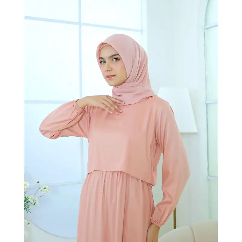 RILLEY - Gamis Pamela | Dress Panjang Muslim Wanita | Gamis Wanita Terbaru Bahan Rayon Twill 6
