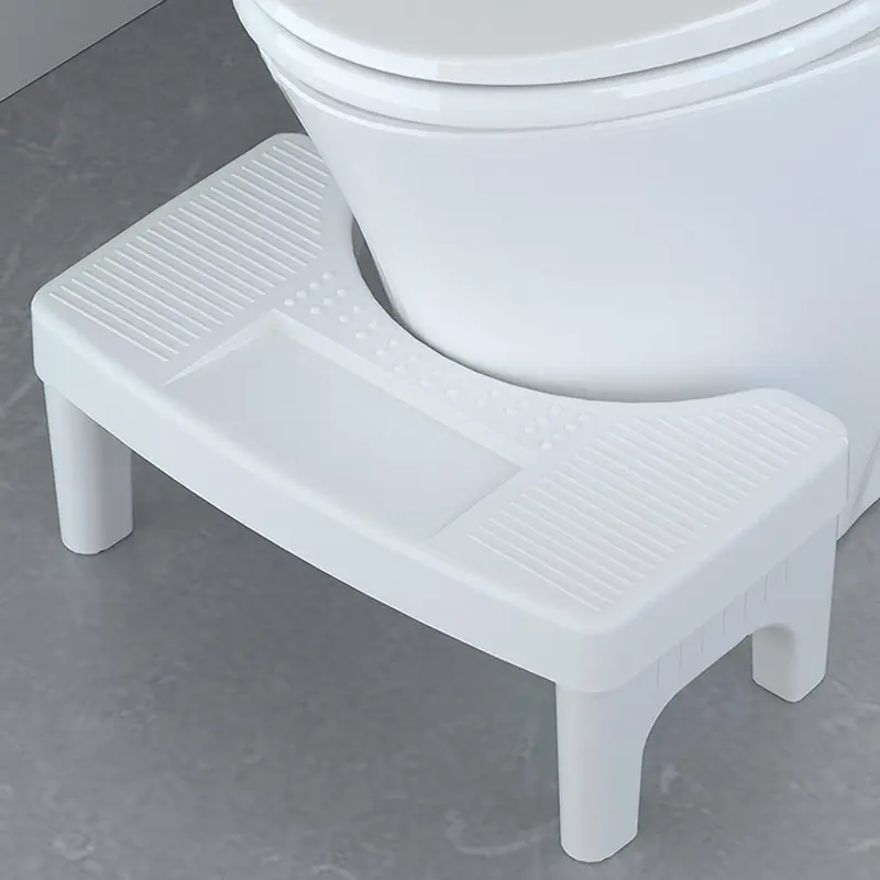 Removable Toilet Step Stool, Plastic Portable Toilet Auxiliary Step Stool, Modern & Simple Design Bathroom Non-slip Footstool For Adults & Children 0