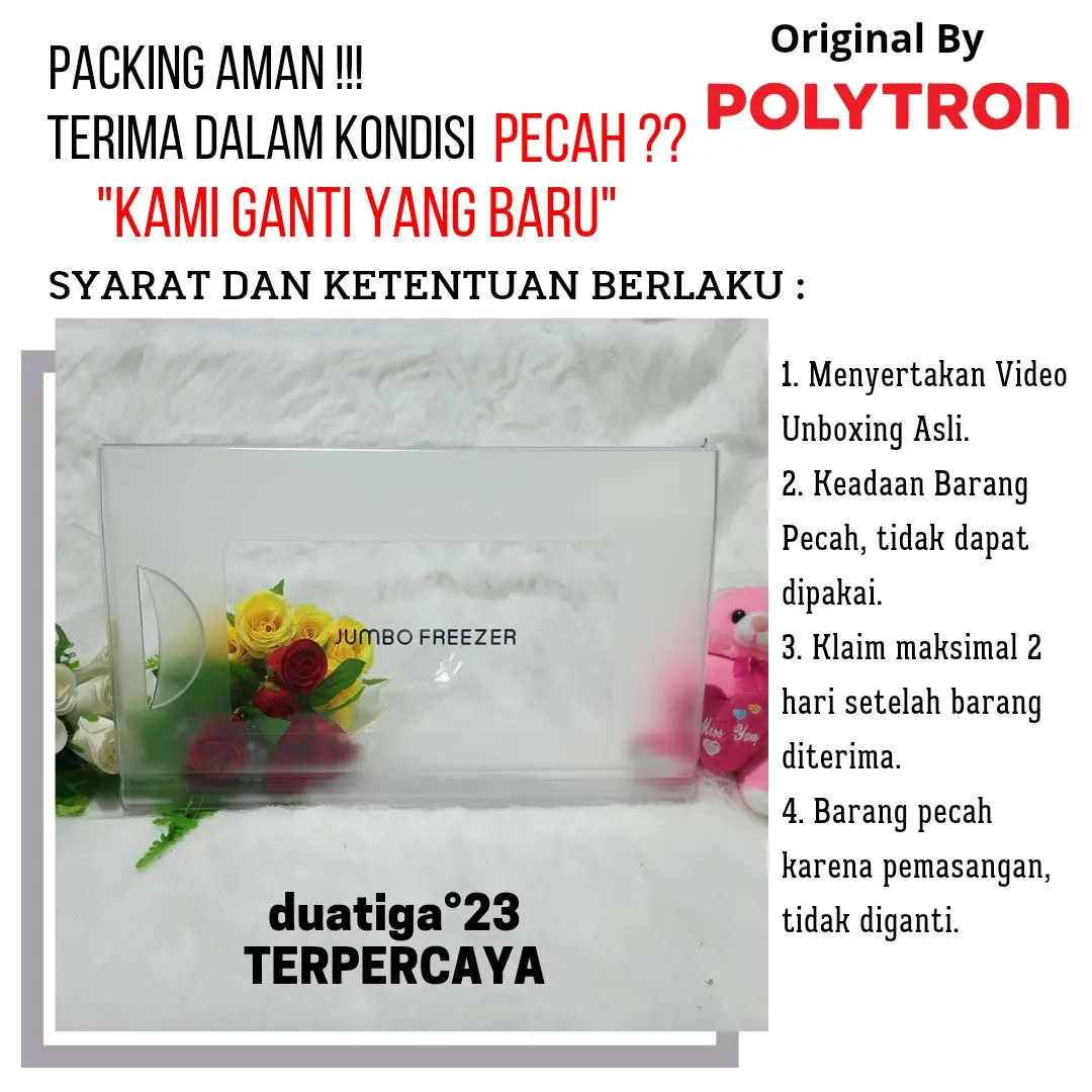 TUTUP FREEZER POLYTRON PR18 1PINTU JUMBO FREEZER SERIES