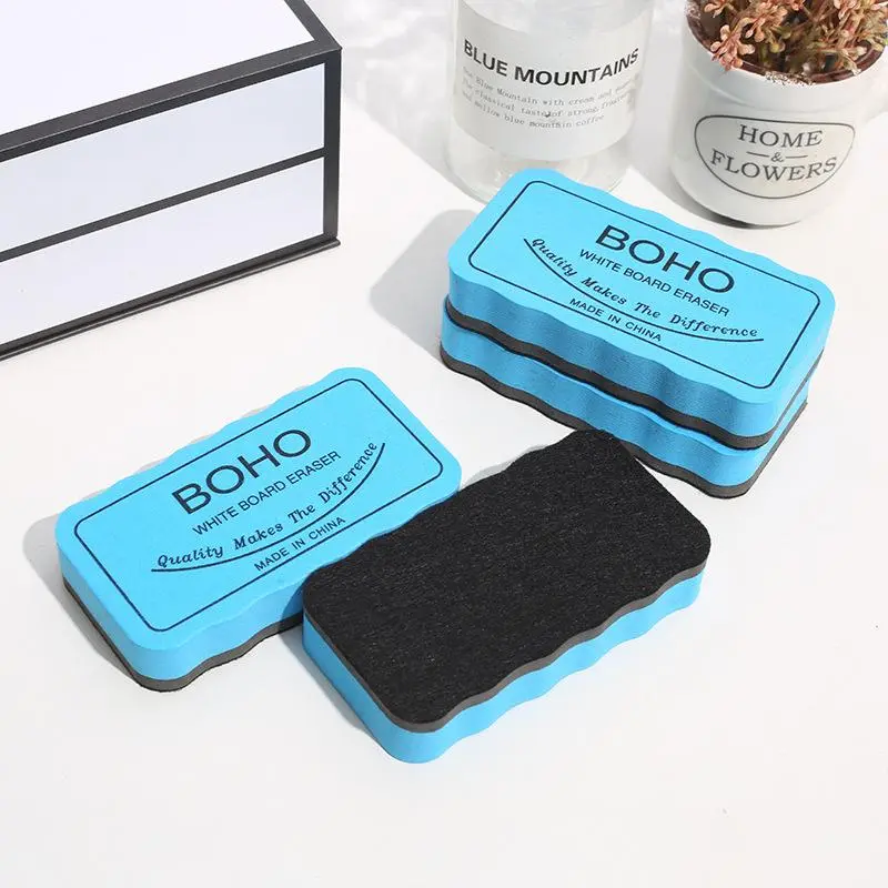 Random Color Magnetic Drawing Board Eraser, 3 Counts Portable White Board Eraser for School and Office, Office Supplies 5