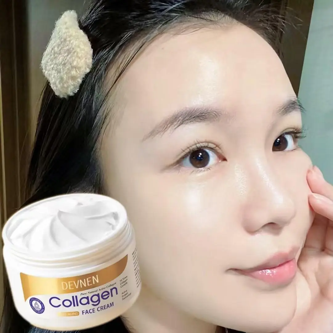 Kem Dưỡng Da Mặt Collagen, DEVNEN, 50ML, Chống Lão Hóa, Chống Nhăn, Cải Thiện Độ xỉn Màu, Làm Trắng Và Dưỡng Ẩm, Giảm Vết Thâm Đen Và Nếp Nhăn, Kem Dưỡng Ẩm Collagen Chăm Sóc Da