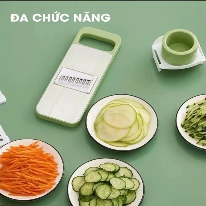 ￼Bộ nạo rau củ quả 5 lưỡi dao, INOX 304 không gỉ, đồ bào rau củ đa năng cao cấp đa năng tiện dụng nhà bếp 1