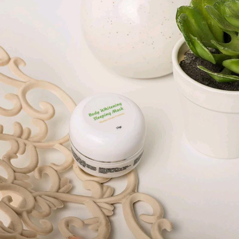 Sleeping Mask Body Butter/Premium body butter/Whitening Sleeping Mask by Risda skin Glow 15gr (malam) Pemutihan Acid 6