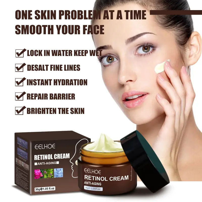 EELHOE-Kem Mát Xa Mặt Retinol, Chống Lão Hóa, Làm Sáng Nếp Nhăn, Dưỡng Ẩm, Chăm Sóc Da, Làm Săn Chắc, Nâng Cơ (30G)