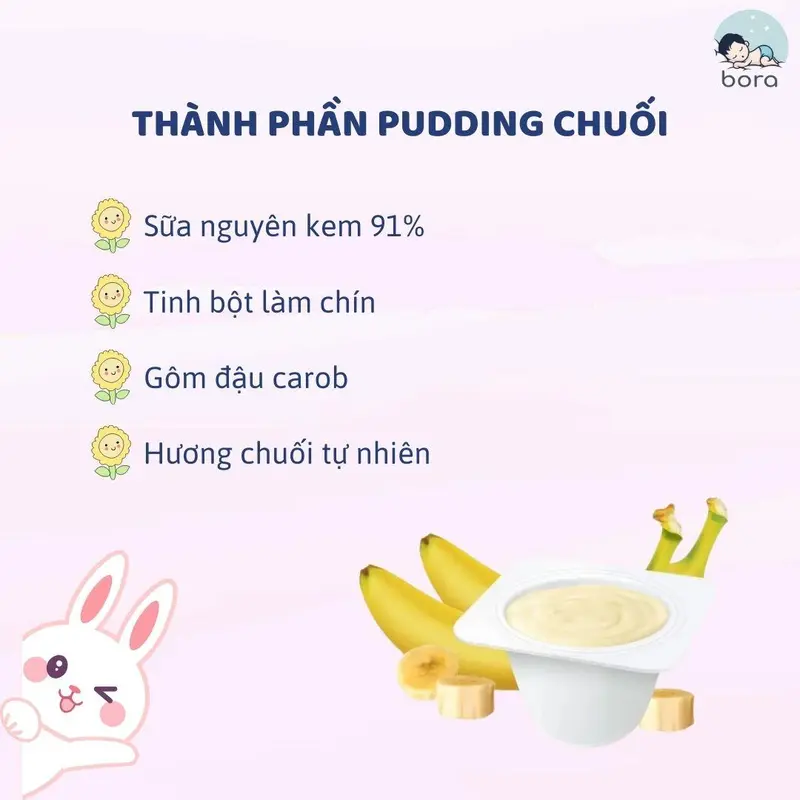 Pudding ăn dặm cho bé từ 6 tháng Burine giàu dinh dưỡng 4