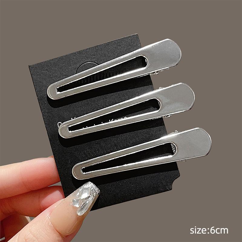 Kẹp Tóc Mái, Kim Loại Màu Bạc Kẹp Chữ Rỗng Và Gãy, Kẹp Bên XINGX Women Nữ 5