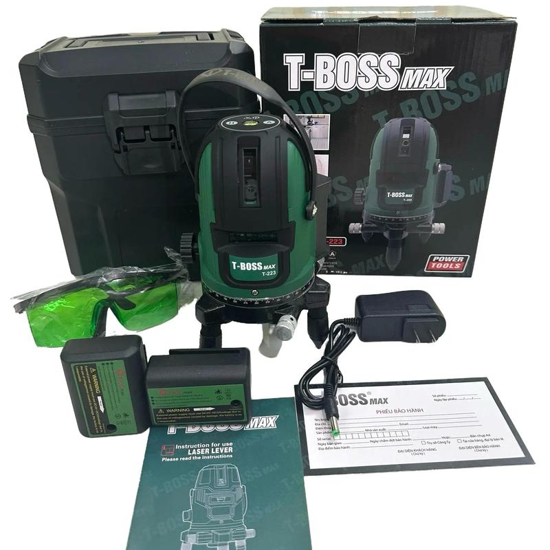Máy cân bằng Laze . Máy bắn cos 5 tia xanh . Bóng LED siêu sáng TBOSS - MAX. Model : T - 223 ( CAM KẾT HÀNG CHÍNH HÃNG )