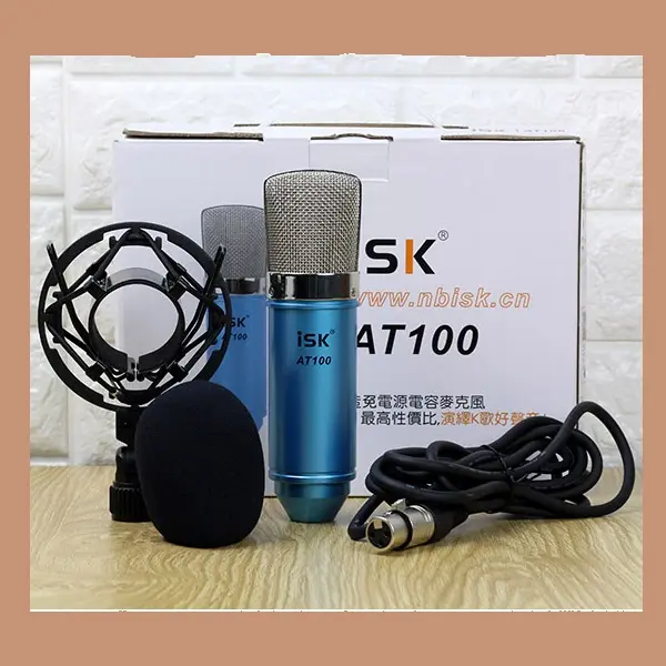 Micro Thu Âm ISK AT100 - Hát Livestream -Thu Âm , Âm Thanh Hay Sống Động - Bảo Hành 12 Tháng