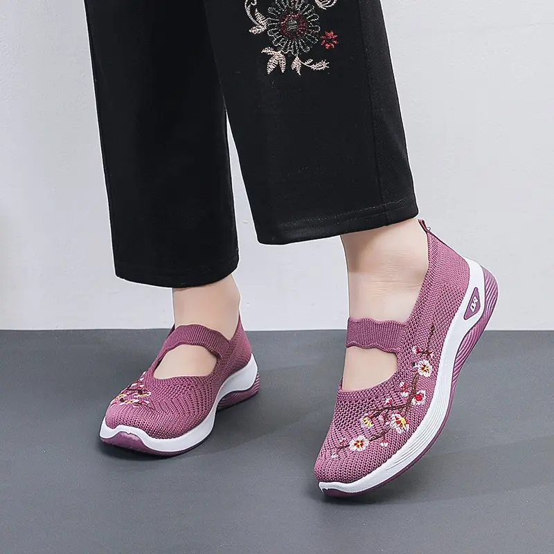 LVR FREE BOX LV0328 Sepatu Slip On Sepatu Wanita Motif Bunga Premium Quality 1