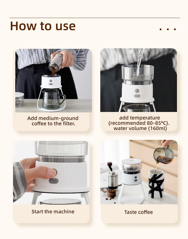 Product Introduction of PO: Spin dripper coffee filter hand drip auto machine 17