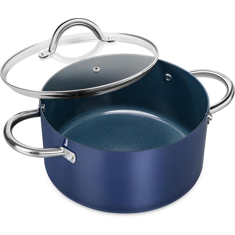 Stock Pot with Lid, 5 Quart Nonstick Cooking Pot, Ceramic Soup - TikTok ...