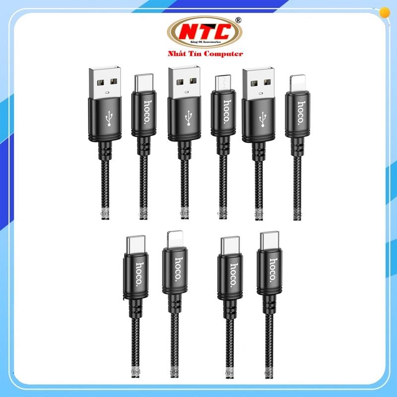 Cáp sạc nhanh Hoco X89 TypeC to TypeC 60W / TypeC to LN 27W / USB to Micro / LN / TypeC dài 1M / 2M (Đen) - Nhất Tín Conputer