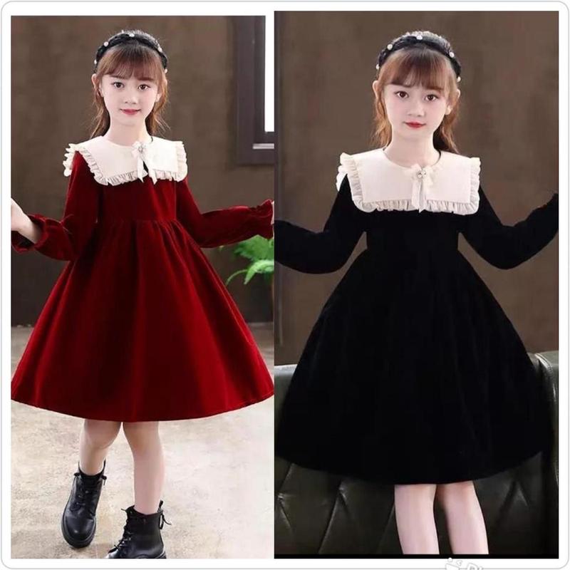 Product Introduction of Dress anak lengan panjang / Dress import anak Korean style / Gaun pesta anak perempuan usia 6 7 8 9 10 tahun / Dres anak tanggung/ Kids Queen665 5