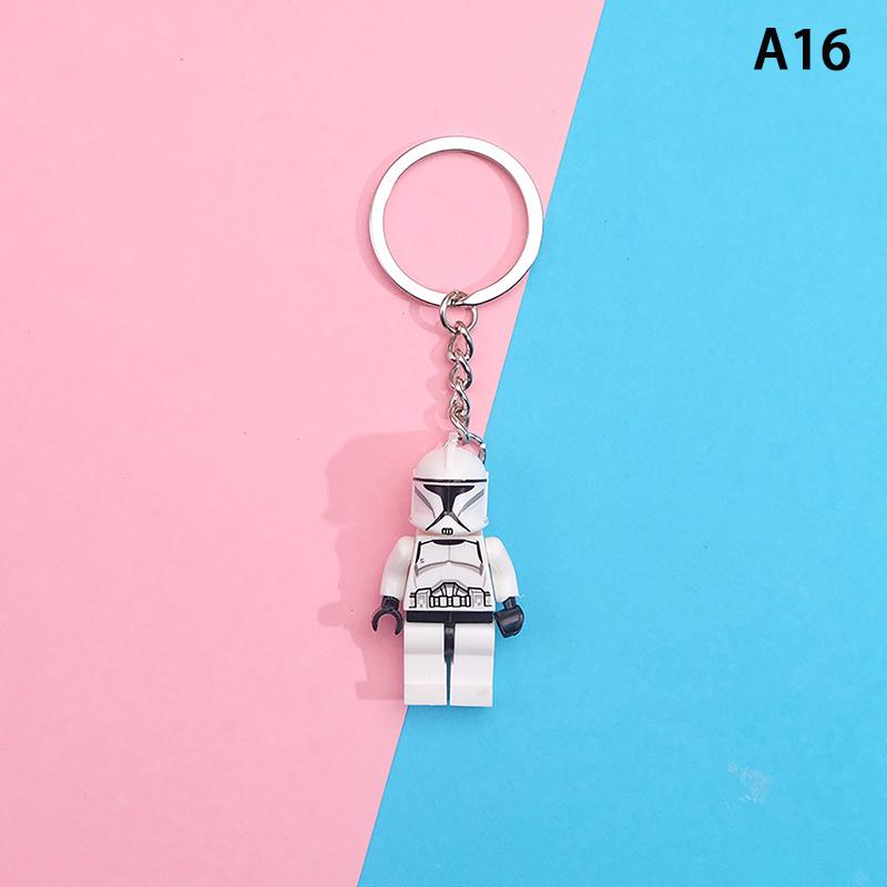 Product Introduction of Anime Building Blocks Model Keychain Little Doll Cartoon Cute Keyring Anime Peripherals Toys For Kids Boys Girls Gift 26