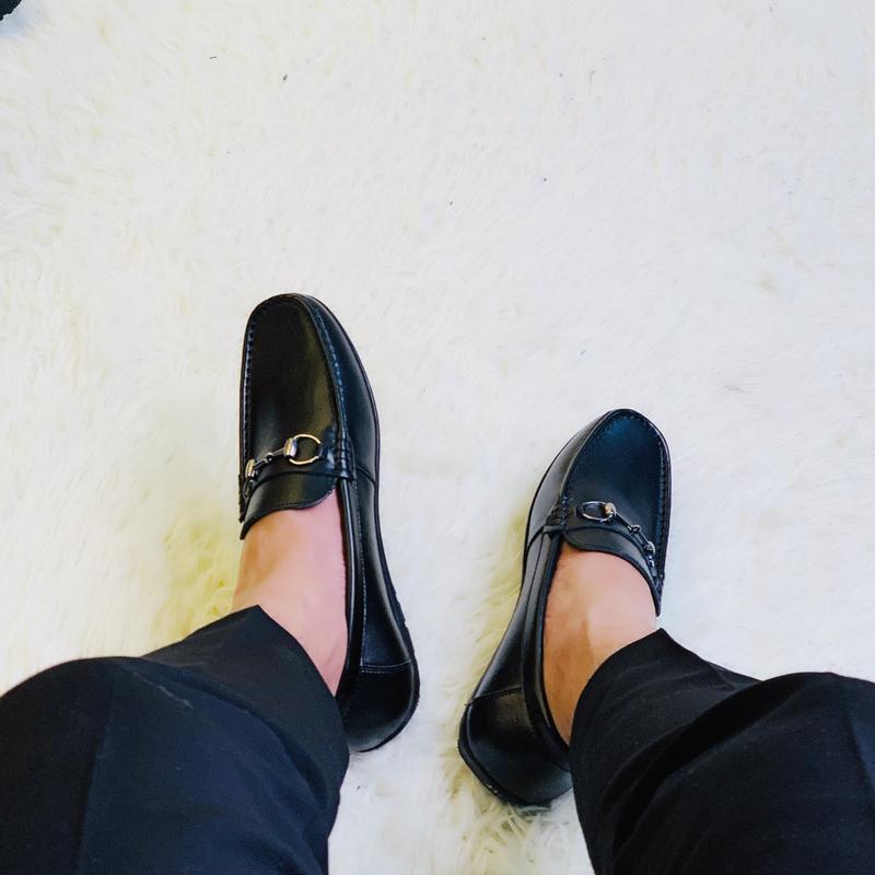Product Introduction of Mc01 - Giày Mọi Nam Da Bò, Giày Lười Nam Moccsins Màu Đen Shoes 1