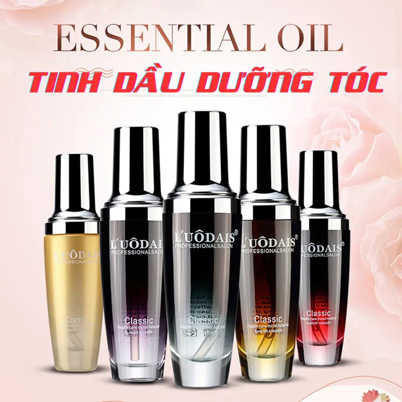 Combo 3 chai tinh dầu dưỡng tóc cao cấp LUODAIS 60ml - Phục hồi tóc hư tổn và chẻ ngọn 100% tinh dầu nguyên chất Macadamia chăm sóc Nữ 0