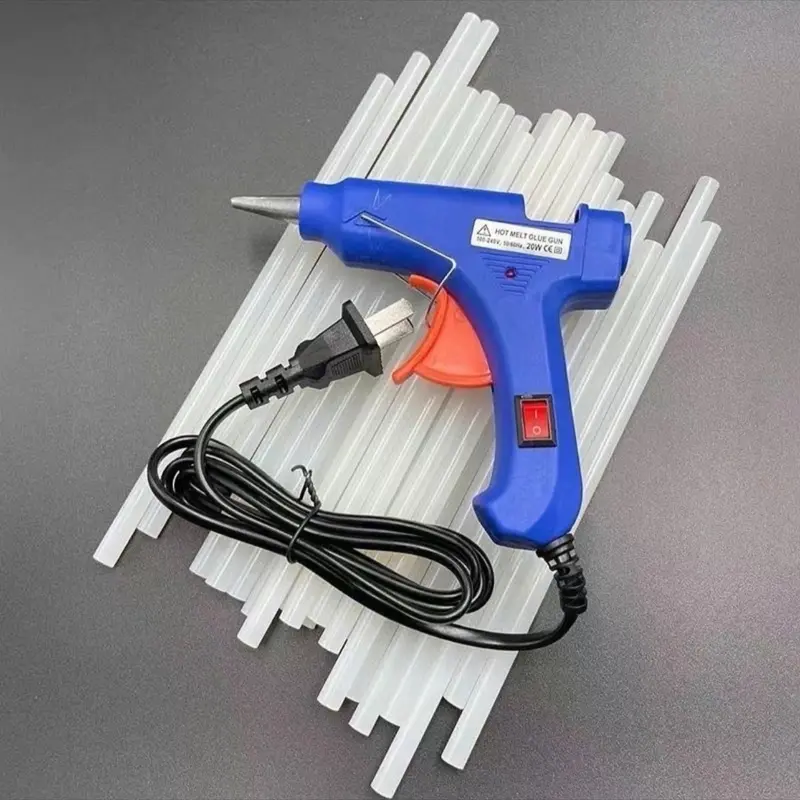 Máy bắn keo silicon 100W + Tặng kèm 10 cây nến to và máy bắn keo nhỏ 30W + tặng kèm 10 cây keo nhỏ 5