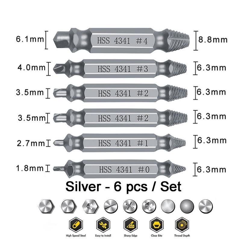 Damaged Screw Extractor Set, Easy Out Bolt Extractor, Stripped Broken Screw Remover, Power Tool Accessories 4