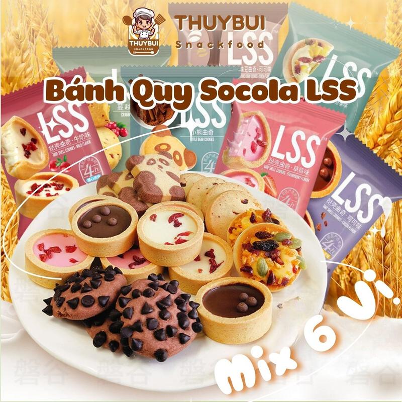  Bánh Quy Bơ Sữa Socola LSS Mix Vị Socola Chip Bánh Quy Socola - Sữa Mix Vị Nhiều HÌnh 
