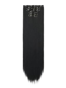 24 Inch Long Straight Hair Extension, Clip in Hair Extensions for Women, Striking Natural Fluffy Hairpieces for Daily & Party Hairstyle Decoration