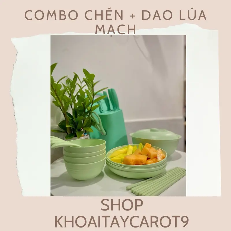 COMBO CHÉN VÀ DAO LÚA MẠCH FULL MÓN Y HÌNH 8