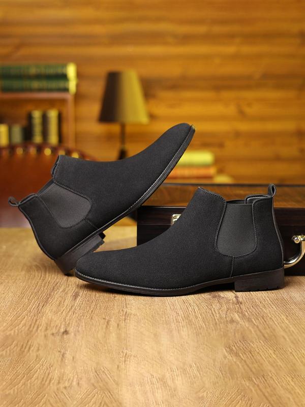 Men's Fashionable Solid Color Chelsea Boots, Casual Comfortable Ankle Boots for Daily Wear, Fashion Shoes for Party, Daily Clothing Decor 3