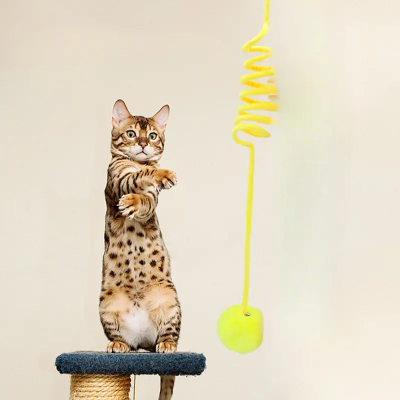 どこでもツアーべる! ]強力な吸盤き猫おもちゃ びよんびよんジャンプ