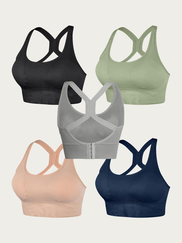Women's Solid Wireless Bralette, Breathable Comfortable Backless Bra, Ladies Sportswear for Indoor Outdoor Wear, Women's Lingerie for Daily Wear 0