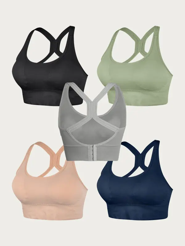 Women's Solid Wireless Bralette, Breathable Comfortable Backless Bra, Ladies Sportswear for Indoor Outdoor Wear, Women's Lingerie for Daily Wear 0